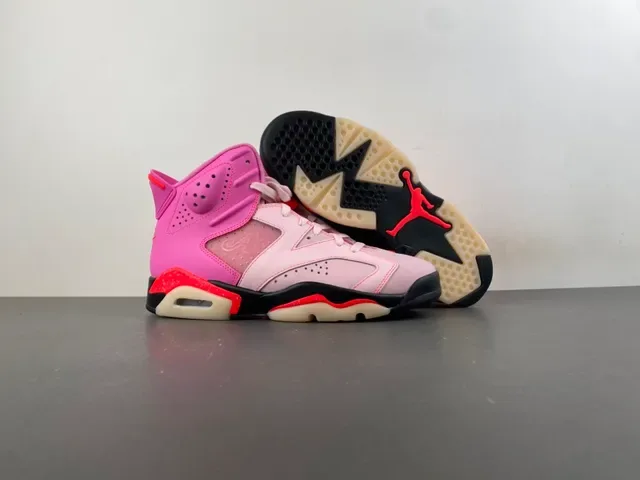 Air Jordan 6 गुलाबी और हल्की गुलाबी बास्केटबॉल जूते 11