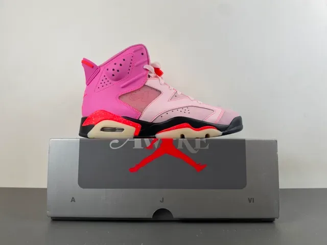 Air Jordan 6 गुलाबी और हल्की गुलाबी बास्केटबॉल जूते 14