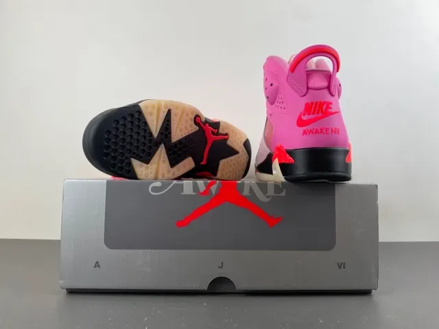 Air Jordan 6 गुलाबी और हल्की गुलाबी बास्केटबॉल जूते 15