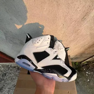 Air Jordan 6 সাদা কালো ছিটযুক্ত মিডসোল বাস্কেটবল জুতো