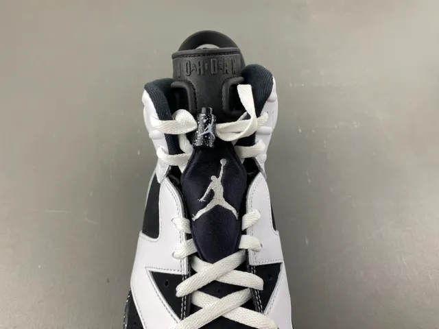 Zapatillas de baloncesto Air Jordan 6 con entresuela moteada en blanco y negro 6