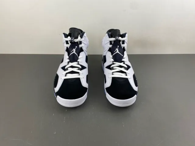 Zapatillas de baloncesto Air Jordan 6 con entresuela moteada en blanco y negro 11