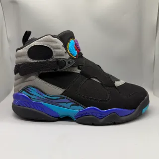 Tênis de basquete Air Jordan 8 preto cinza azul roxo Flame