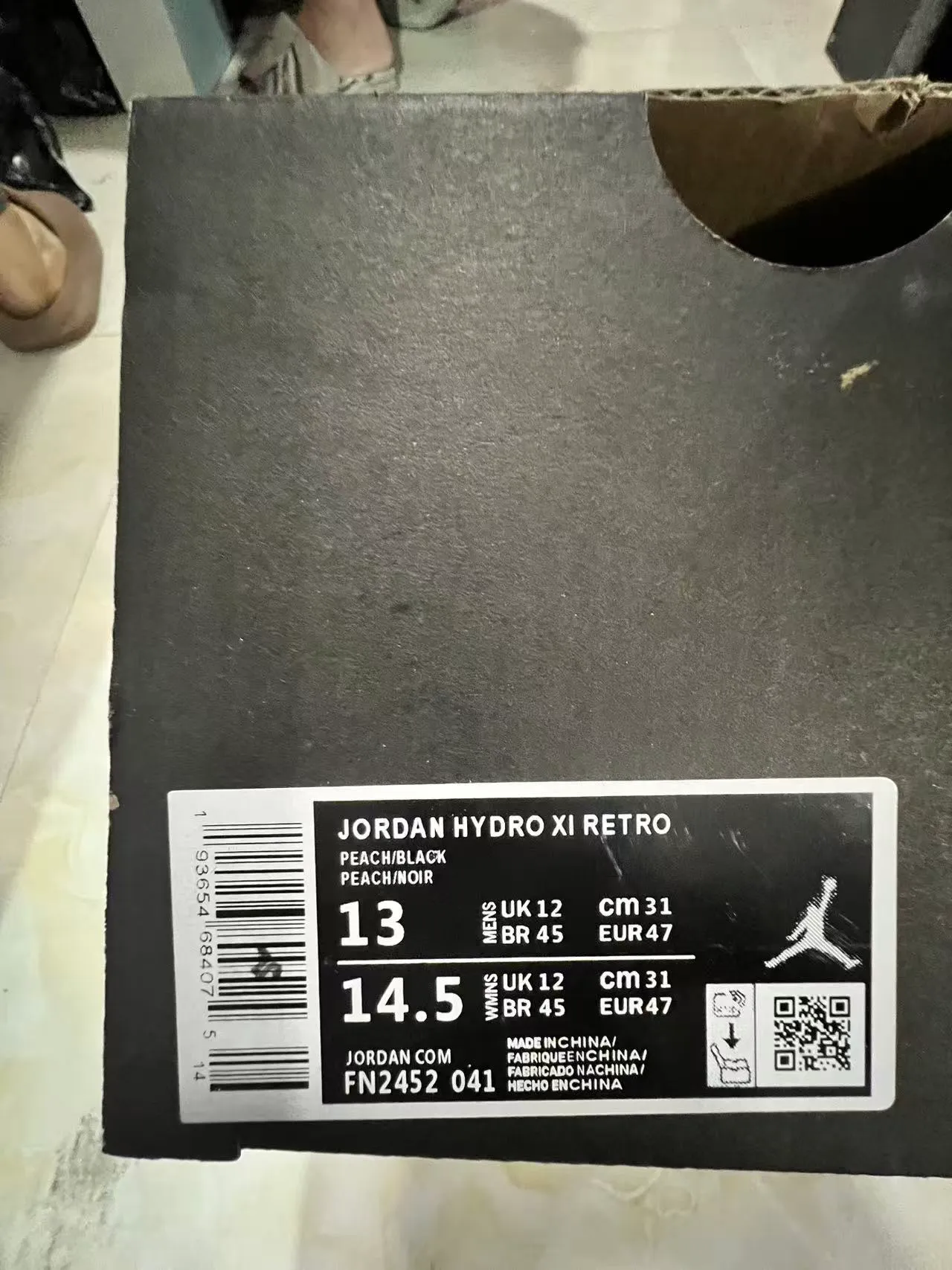Air Jordan Slide Preto Azul Biqueira brilhante tipo verniz Construção de tira moldada Chinelos 7
