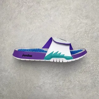 Air Jordan Slide 紫白青 纹理鞋垫 拖鞋