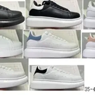 Alexander McQueen Black Oversized Platform Sole Perforated Toe Box Chunky Sneakers