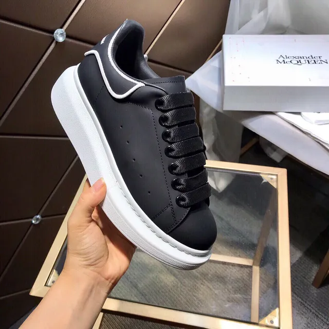 Alexander McQueen Oversized Sneaker Black and White Lifestyle Sneakers 2