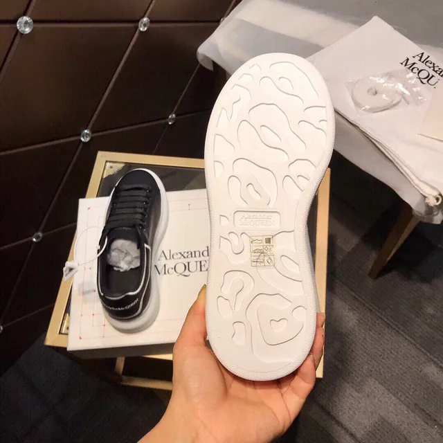 Alexander McQueen Oversized Sneaker Black and White Lifestyle Sneakers 4