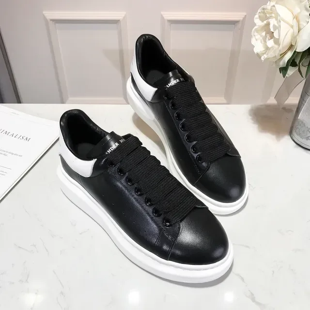 Alexander McQueen Oversized Sneaker Black and White Lifestyle Sneakers 4