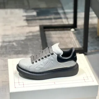 Alexander McQueen Oversized Sneaker Light Gray Black Lifestyle Sneakers