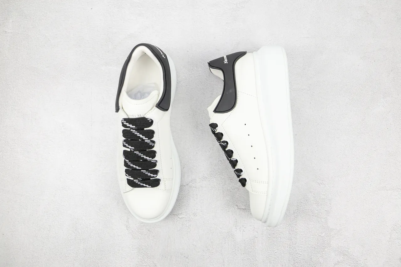 Alexander McQueen Oversized Sneaker White Black Lifestyle Sneakers 8