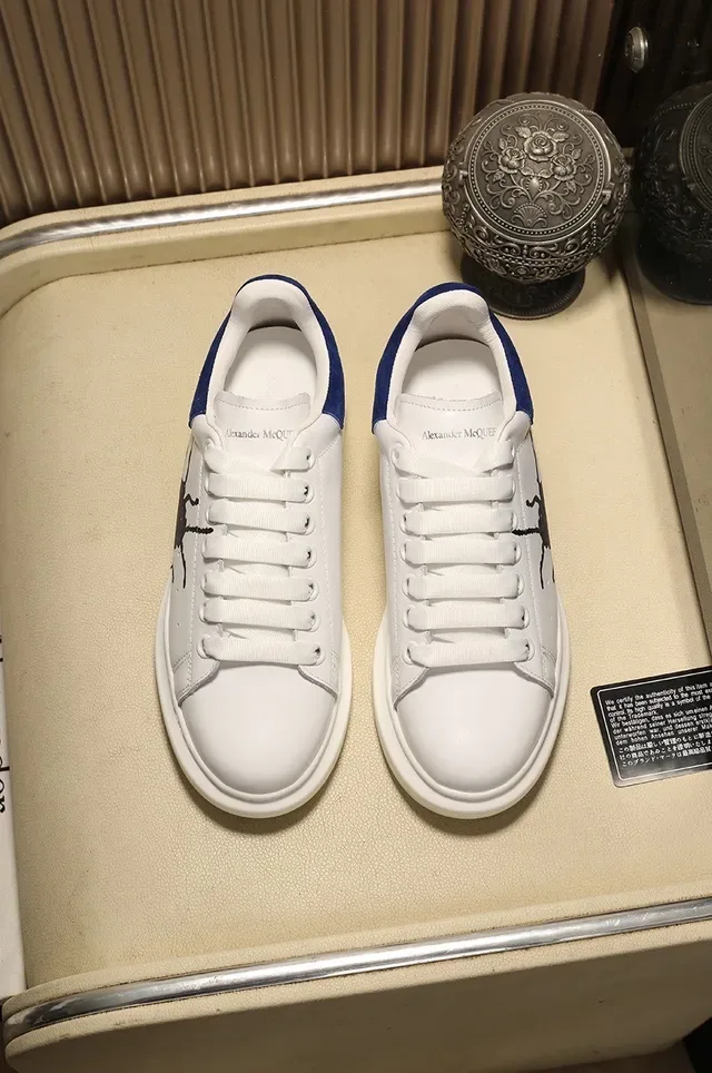 Alexander McQueen Oversized Sneaker White Blue Beetle Lifestyle Sneakers 9