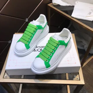 Alexander McQueen Oversized Sneaker White Green Sole Contrast Side Panel Lifestyle Sneakers