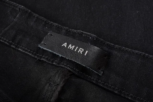 Amiri Calça Jeans Preta Slim-Fit Bordada Gráfica 2
