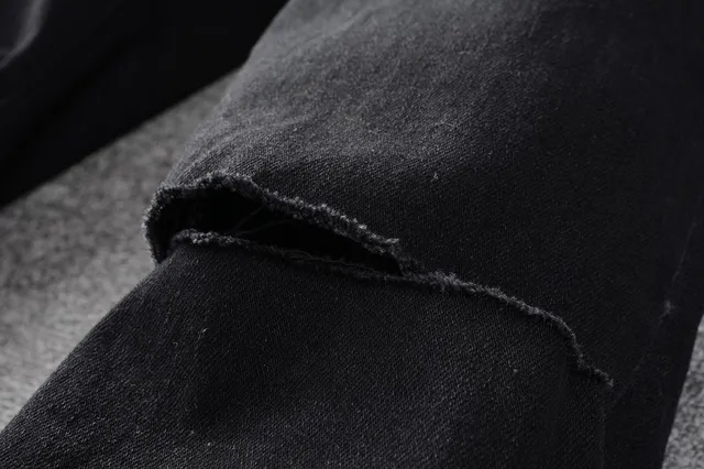 Amiri Calça Jeans Preta Slim-Fit Bordada Gráfica 13