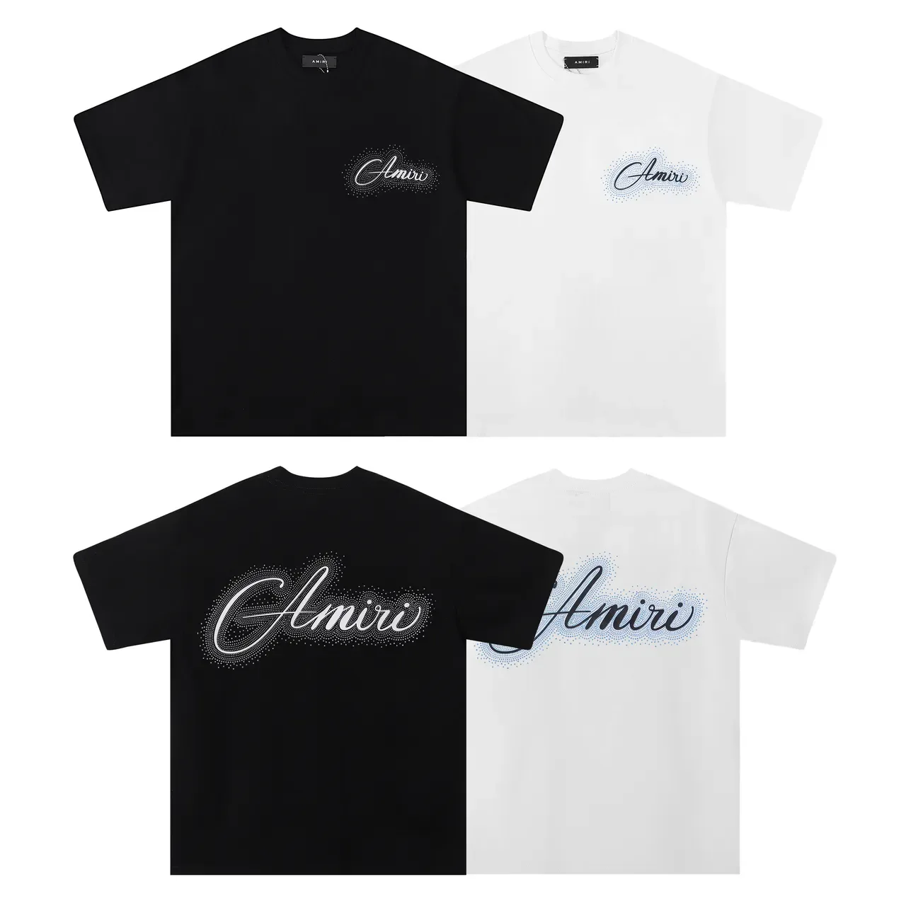 Amiri Graphic Script Dot-Matrix Logo T-Shirt 6