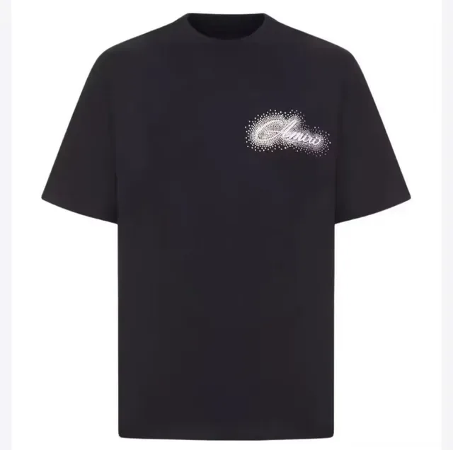 Amiri Graphic Script Dot-Matrix Logo T-Shirt 8