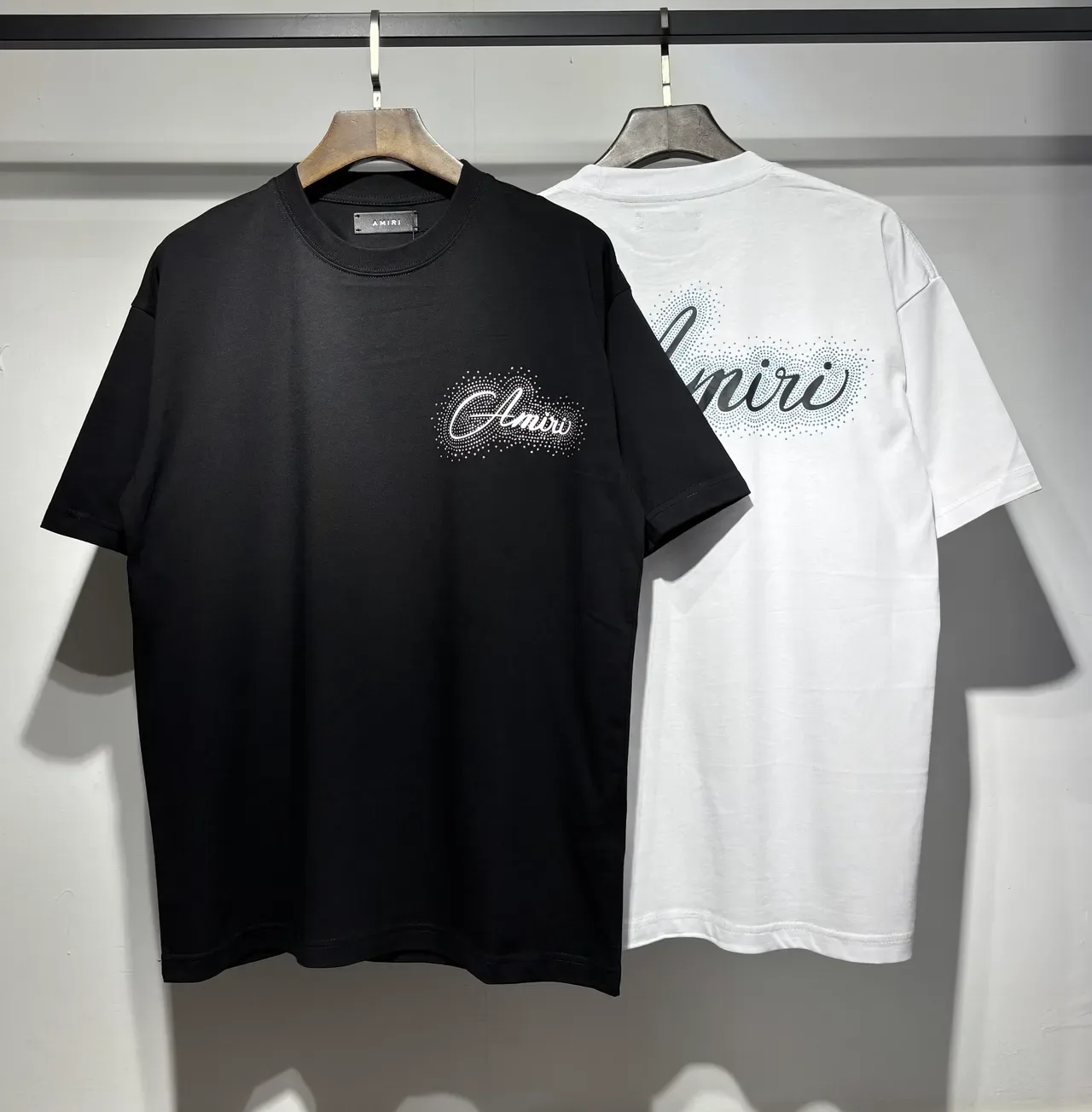 Amiri Graphic Script Dot-Matrix Logo T-Shirt 9