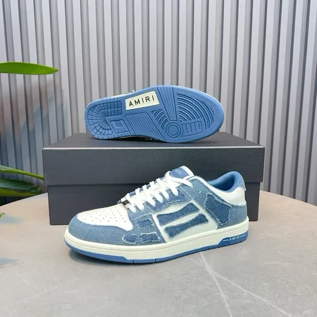 Amiri MA Court Tênis Lifestyle Low-Top com Painéis de Denim 2