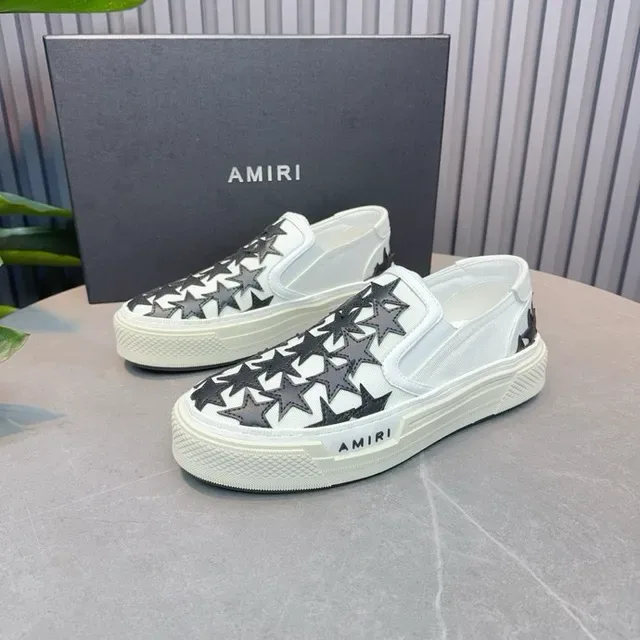 Amiri MA Court Star Sneakers Lifestyle Blancs et Noirs 4