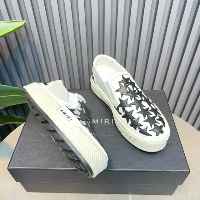 Amiri MA Court Star Sneakers Lifestyle Blancs et Noirs 6