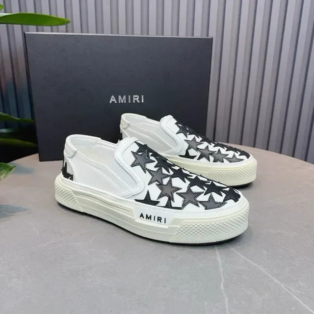 Amiri MA Court Star Sneakers Lifestyle Blancs et Noirs 7
