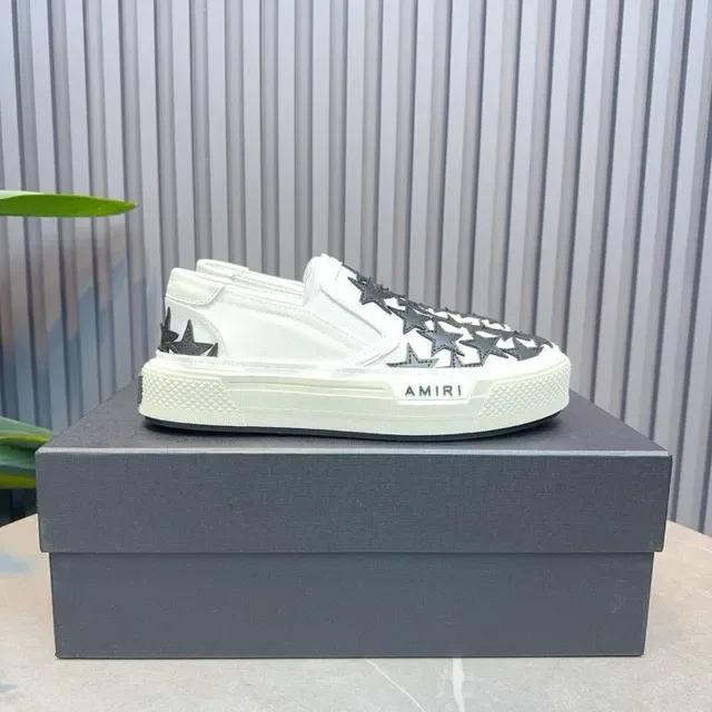 Amiri MA Court Star Sneakers Lifestyle Blancs et Noirs 8