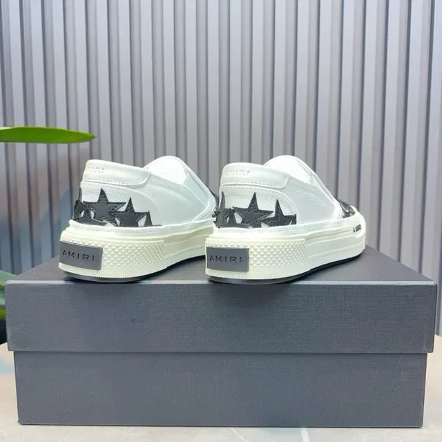 Amiri MA Court Star Sneakers Lifestyle Blancs et Noirs 9