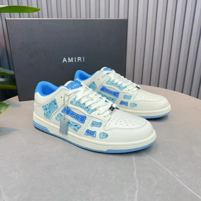 Amiri MA Court Zapatillas Lifestyle Blancas y Azules 2