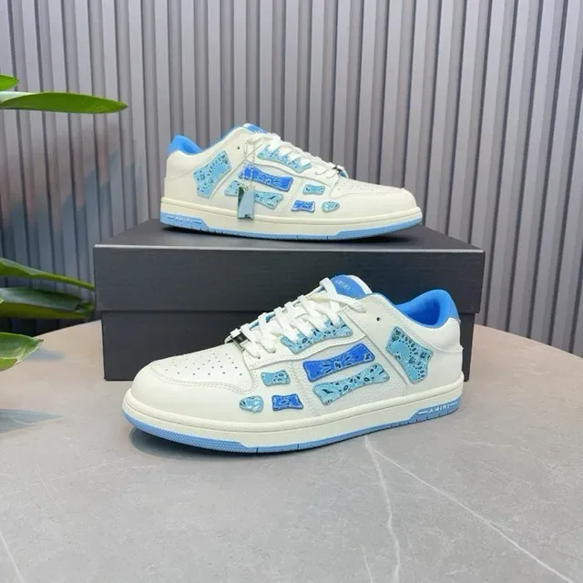 Amiri MA Court Zapatillas Lifestyle Blancas y Azules 3
