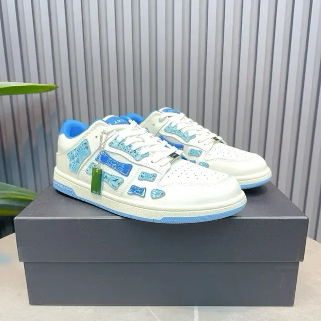 Amiri MA Court Zapatillas Lifestyle Blancas y Azules 4