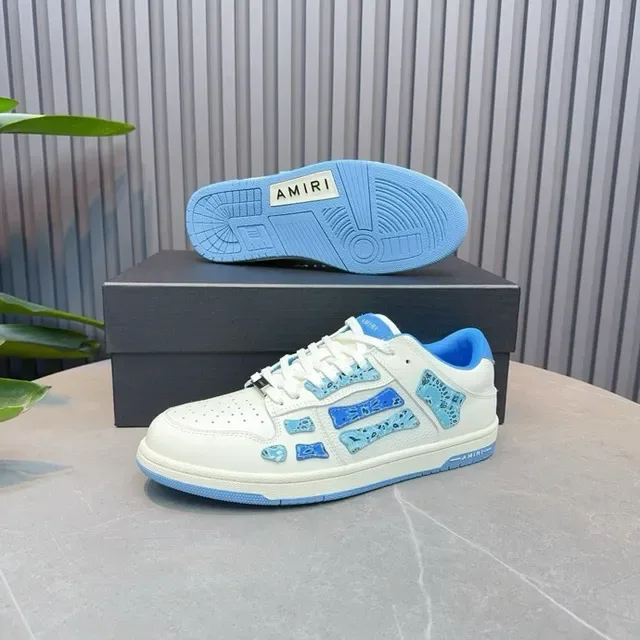 Amiri MA Court Zapatillas Lifestyle Blancas y Azules 5