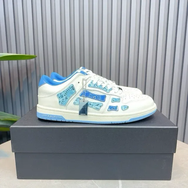 Amiri MA Court Zapatillas Lifestyle Blancas y Azules 6