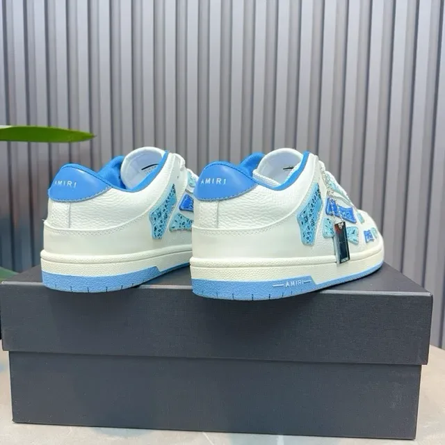 Amiri MA Court Zapatillas Lifestyle Blancas y Azules 8