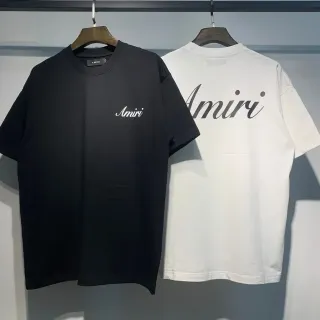 Amiri Script Logo Black and White Oversized T-Shirt
