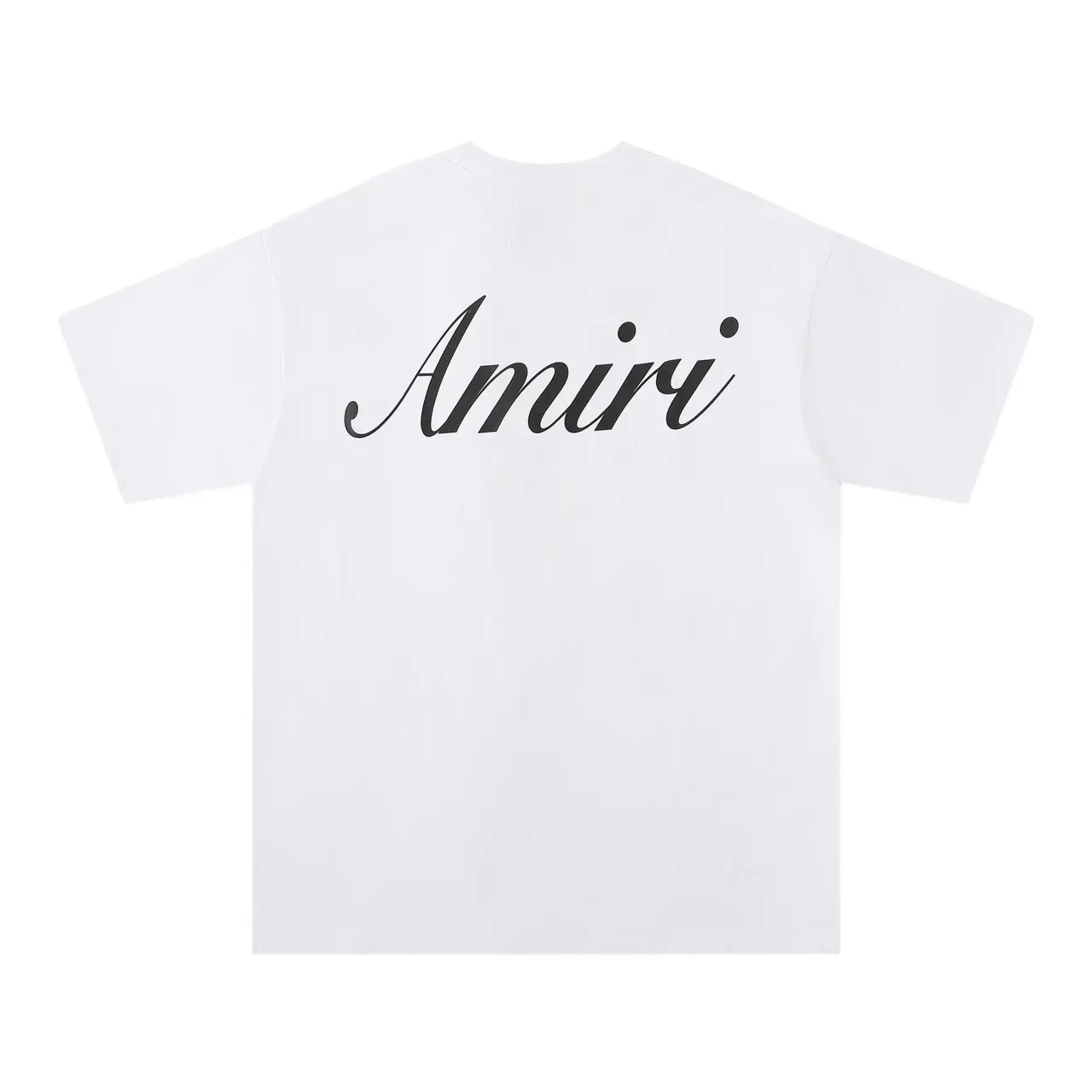 Amiri Script Logo Black and White Oversized T-Shirt 9