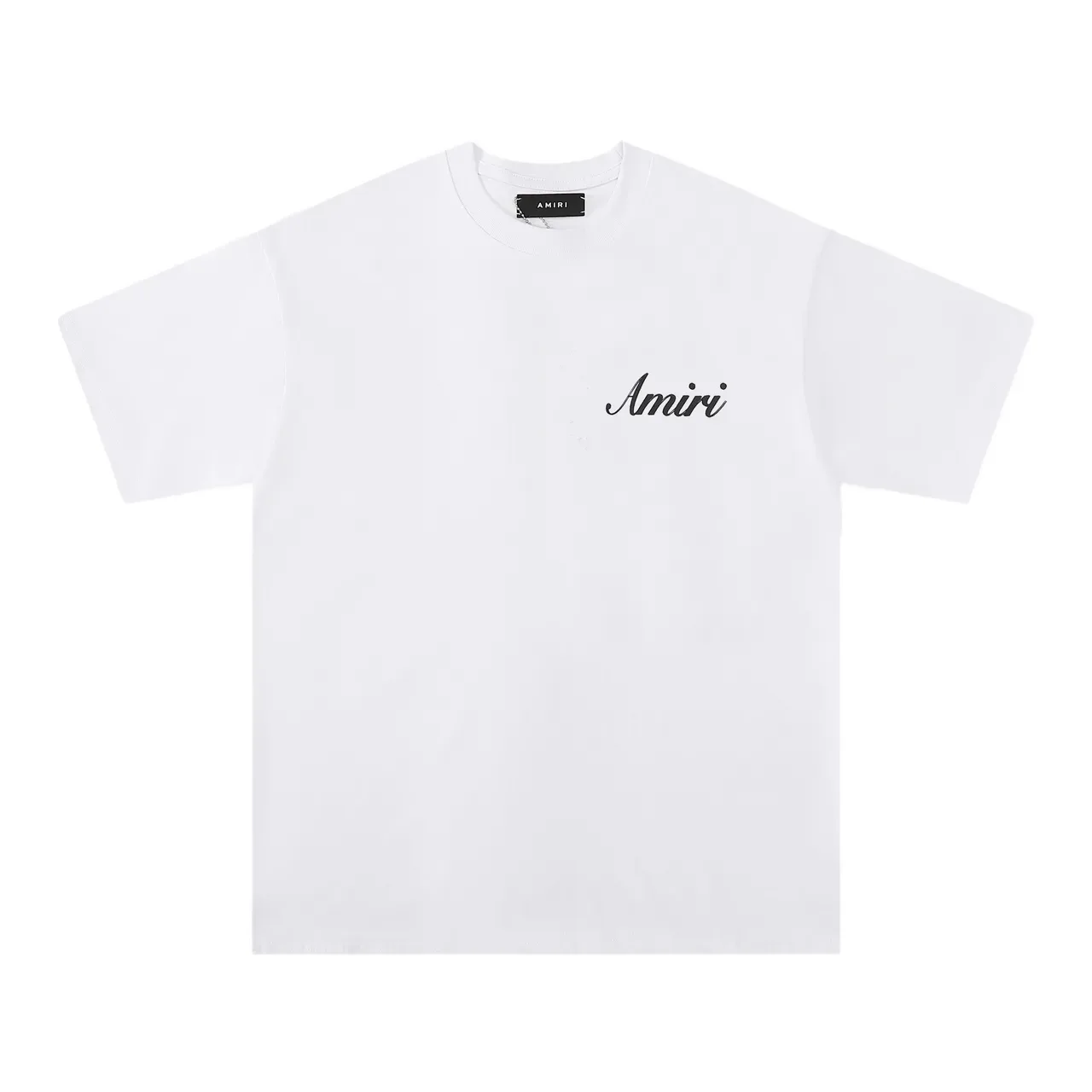 Amiri Script Logo Black and White Oversized T-Shirt 10