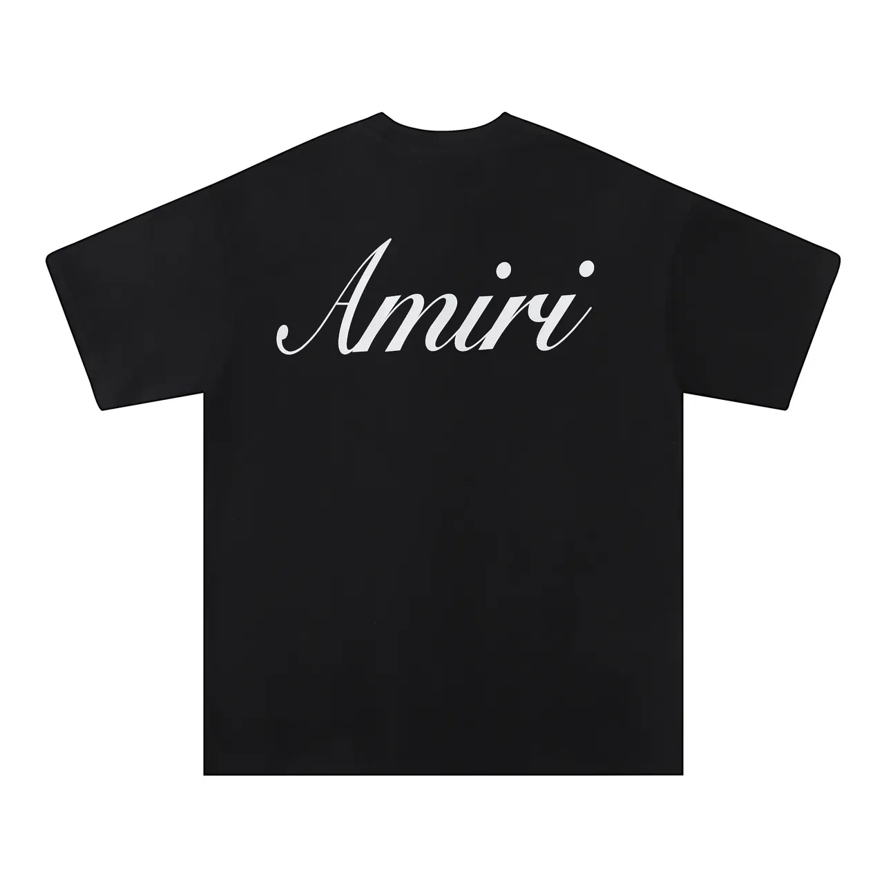 Amiri Script Logo Black and White Oversized T-Shirt 11