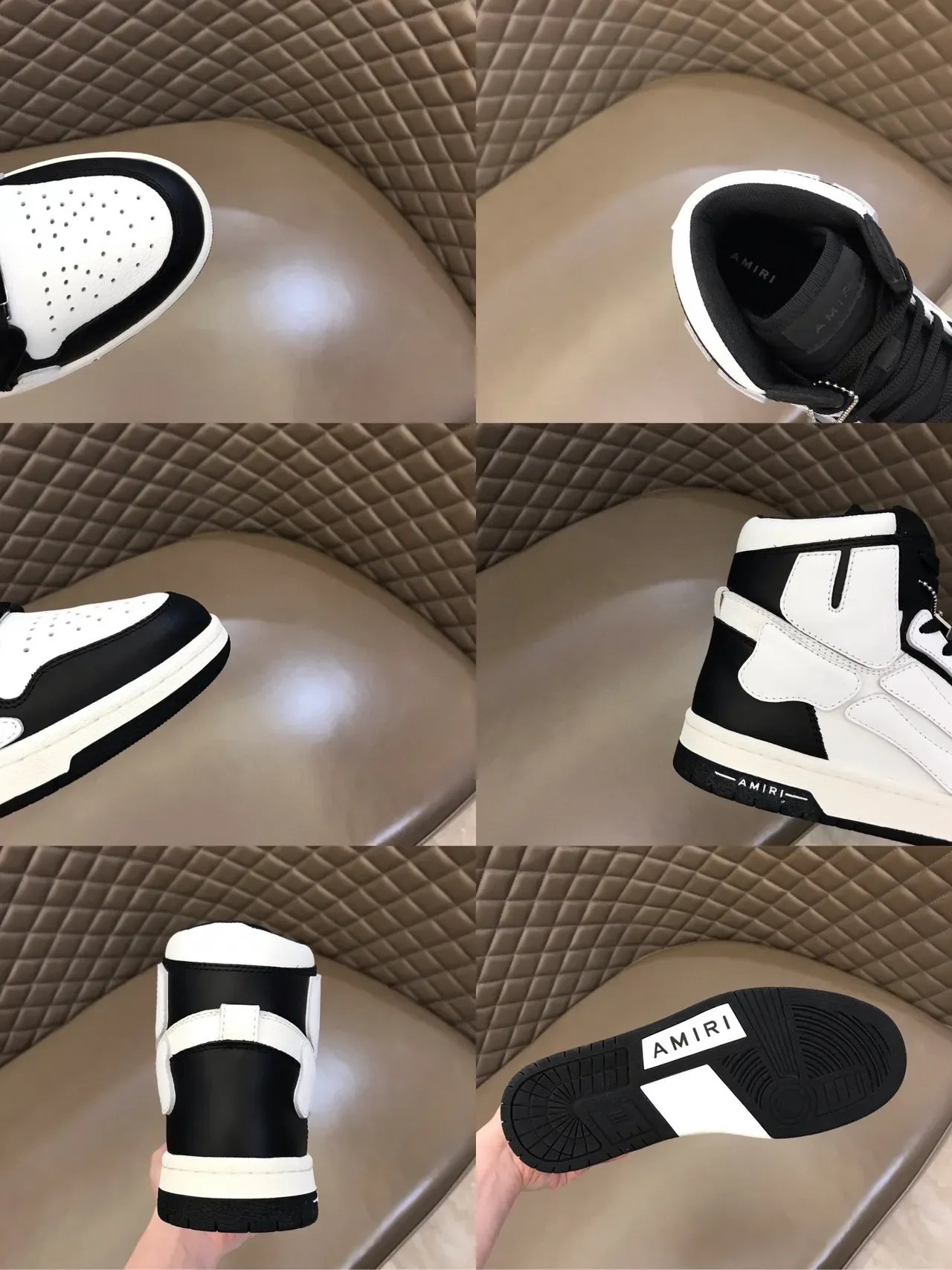 Amiri Skel Top High Sneakers Lifestyle Noir et Blanc 3