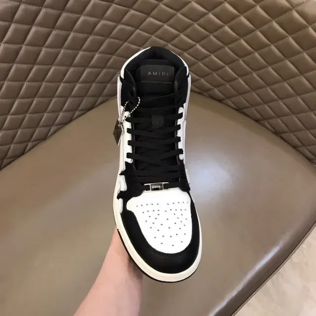 Amiri Skel Top High Sneakers Lifestyle Noir et Blanc 4