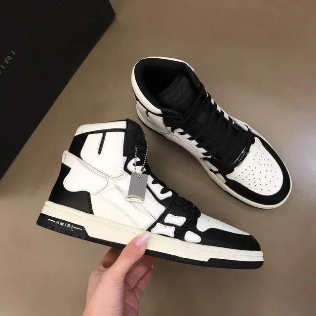 Amiri Skel Top High Sneakers Lifestyle Noir et Blanc 6