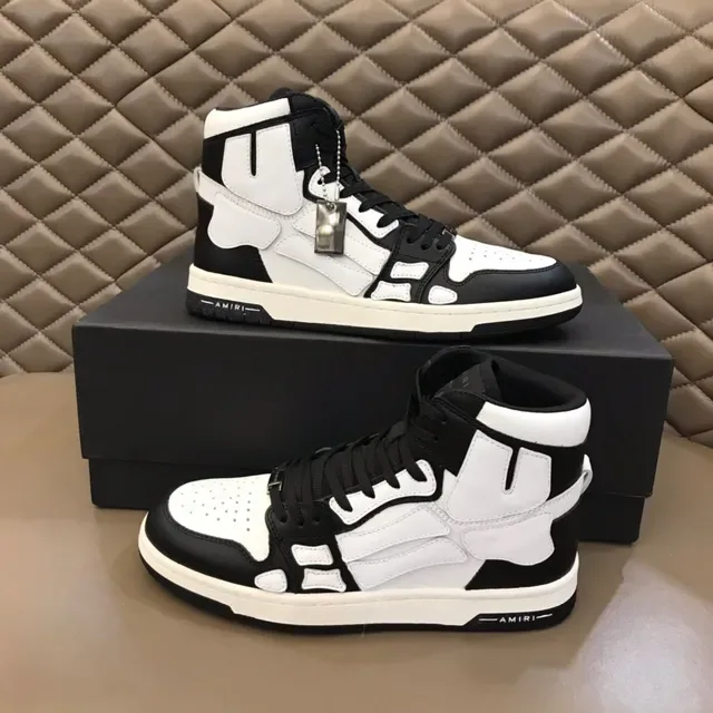Amiri Skel Top High Sneakers Lifestyle Noir et Blanc 7