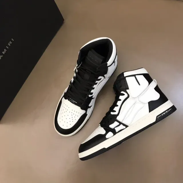 Amiri Skel Top High Sneakers Lifestyle Noir et Blanc 8