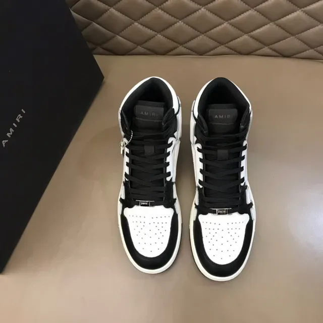 Amiri Skel Top High Sneakers Lifestyle Noir et Blanc 9