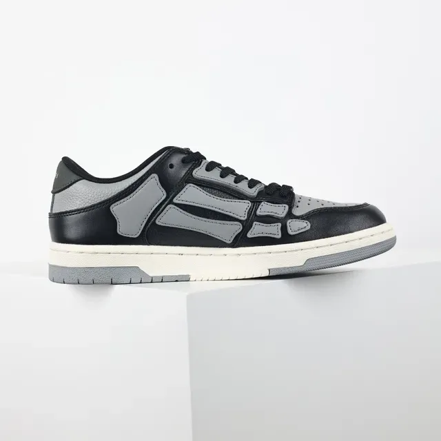Amiri Skel Top Low tênis lifestyle preto cinza 7