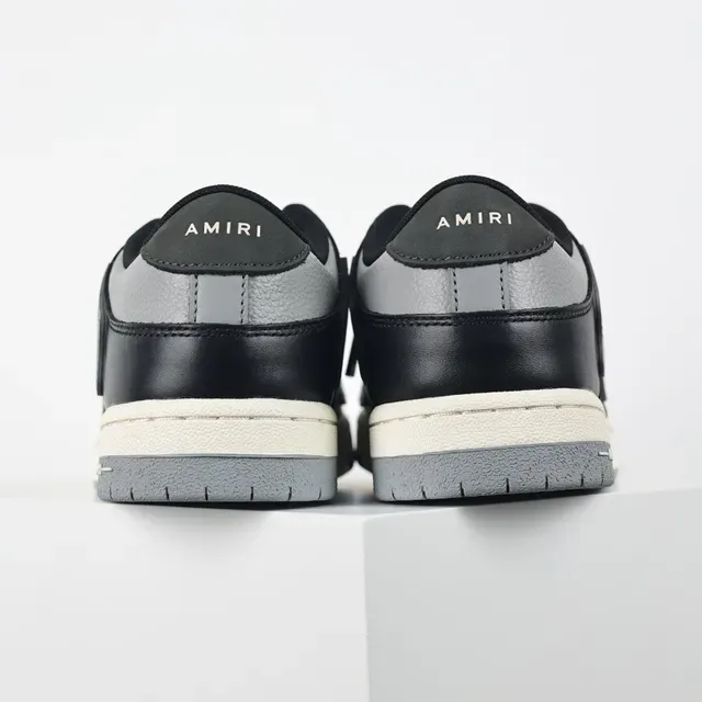 Amiri Skel Top Low tênis lifestyle preto cinza 8