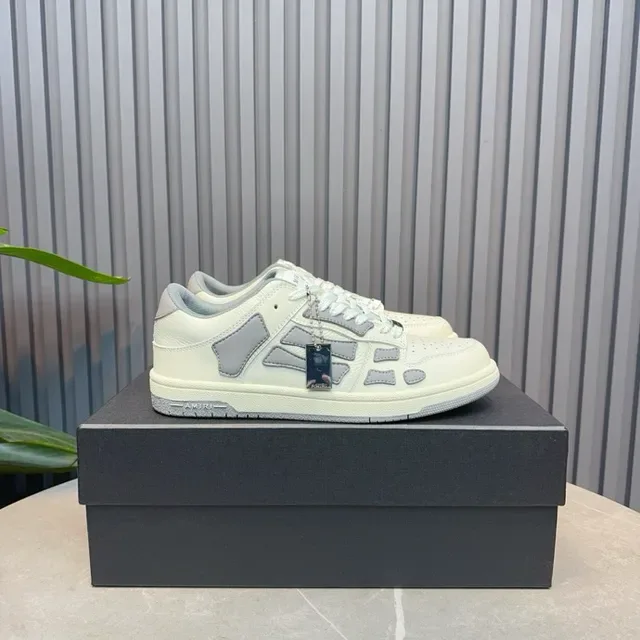 Amiri Skel Top Low Off-White and Gray Lifestyle Sneakers 2