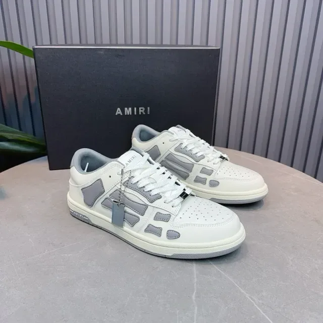 Amiri Skel Top Low Off-White and Gray Lifestyle Sneakers 3
