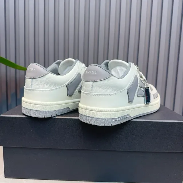 Amiri Skel Top Low Off-White and Gray Lifestyle Sneakers 4