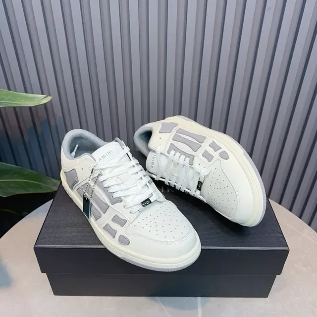 Amiri Skel Top Low Off-White and Gray Lifestyle Sneakers 5